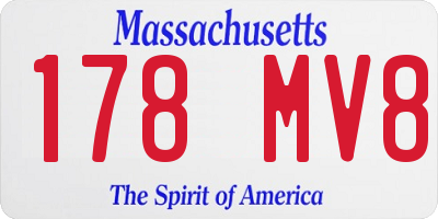 MA license plate 178MV8