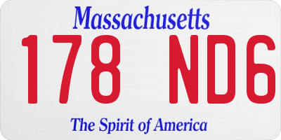 MA license plate 178ND6
