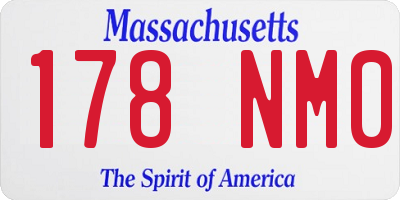 MA license plate 178NM0