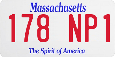 MA license plate 178NP1