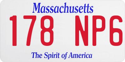 MA license plate 178NP6