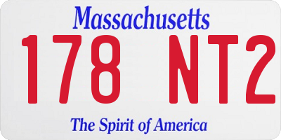 MA license plate 178NT2