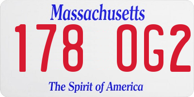 MA license plate 178OG2