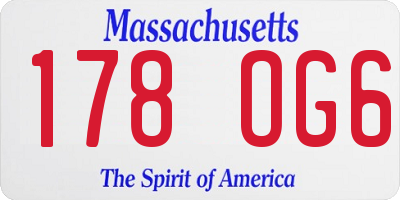MA license plate 178OG6