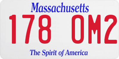 MA license plate 178OM2
