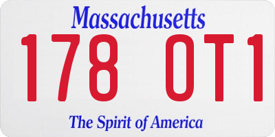 MA license plate 178OT1