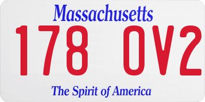MA license plate 178OV2