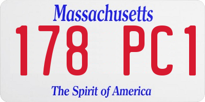 MA license plate 178PC1