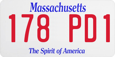 MA license plate 178PD1