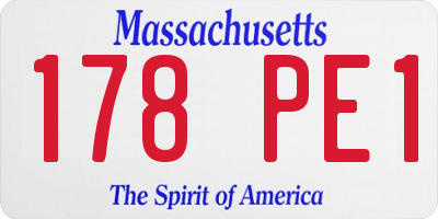 MA license plate 178PE1