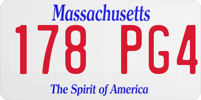 MA license plate 178PG4
