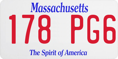 MA license plate 178PG6