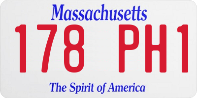 MA license plate 178PH1