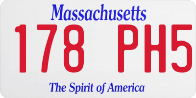 MA license plate 178PH5