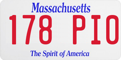 MA license plate 178PI0