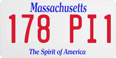 MA license plate 178PI1