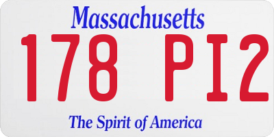 MA license plate 178PI2