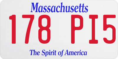MA license plate 178PI5