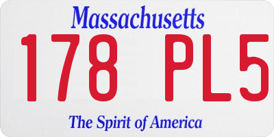 MA license plate 178PL5