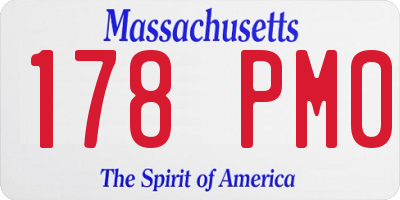 MA license plate 178PM0