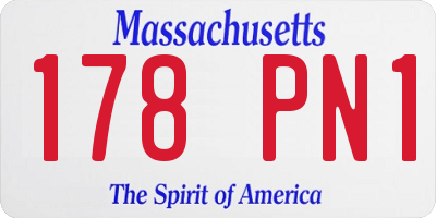MA license plate 178PN1