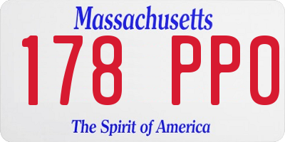 MA license plate 178PP0