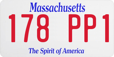 MA license plate 178PP1