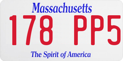 MA license plate 178PP5