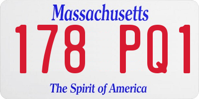 MA license plate 178PQ1