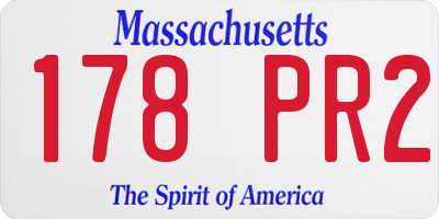 MA license plate 178PR2