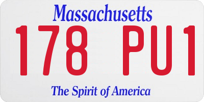 MA license plate 178PU1