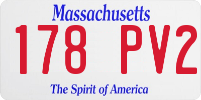 MA license plate 178PV2