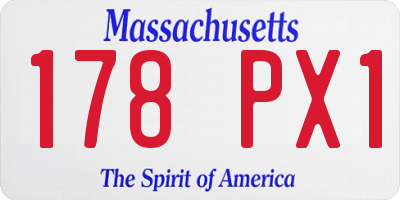 MA license plate 178PX1