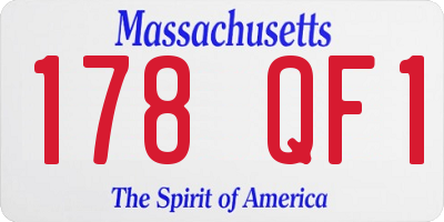 MA license plate 178QF1