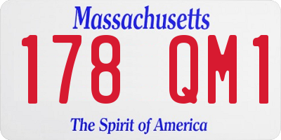 MA license plate 178QM1