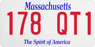 MA license plate 178QT1