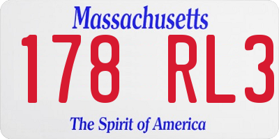 MA license plate 178RL3