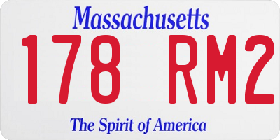 MA license plate 178RM2