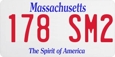 MA license plate 178SM2
