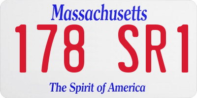 MA license plate 178SR1