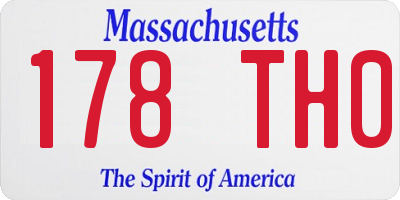 MA license plate 178TH0