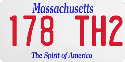 MA license plate 178TH2