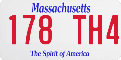 MA license plate 178TH4