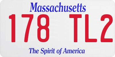 MA license plate 178TL2