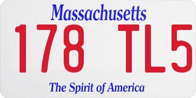 MA license plate 178TL5