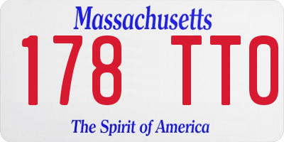 MA license plate 178TT0