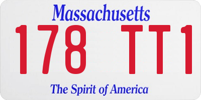 MA license plate 178TT1