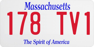 MA license plate 178TV1