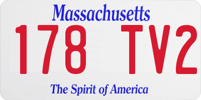 MA license plate 178TV2