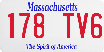 MA license plate 178TV6
